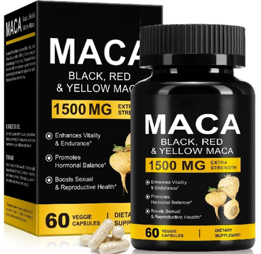🌿 Gélules de Maca noir,jaune, rouge