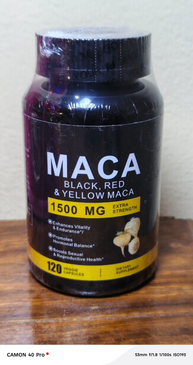 120 GELULES MACA NOIR-ROUGE6JAUNE